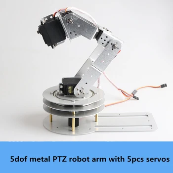 Full Metal 5DOF PTZ Roboto Rankos 