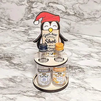 Kalėdų Mini Vyno Butelio Laikiklį elnių pingvinas Formos Mediniai vyninės Kalėdos, Kalėdos Naujųjų Metų Namų Dekoracijos