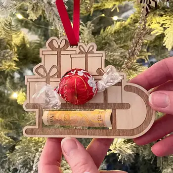 Kalėdų Briedžių Pinigus, Piniginės Kūrybos Kalėdų Medžio Karolius, Apdailos Unikalus Raudonasis Paketo Kortelės Kvito Turėtojas Pocke Kalėdos