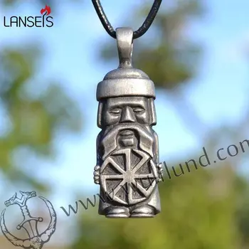 lanseis10pc viking amuletas karoliai skandinavų SLAVŲ PAGONIŲ STABAS, pakabukas slavų dievas saulė varantys papuošalai