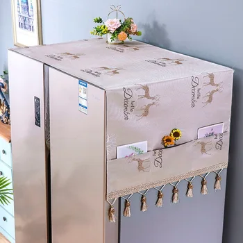 Šaldytuvas viršų padengti vienos durys dvigubos durys buitinių šaldytuvų padengti mados Šiaurės stiliaus šaldytuvas saugojimo krepšys