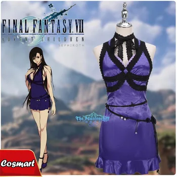 Žaidimo Final Fantasy VII FF7 Tifa Lockhart Suknelė Cosplay Kostiumas Helovinas Kostiumas Moterims, Apranga Nauja 2020 m.