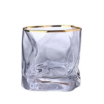 250ML Nereguliarus Skaidraus Stiklo Susukti Puodelis Latte Viskio Stiklo Taurės, Kokteilių Taurės Baras Geriamojo Drinkware Prekes