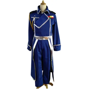 2018 Fullmetal Alchemist Anime Cosplay Roy Mustang Kostiumai Karinės Uniformos Kostiumas Užsakymą