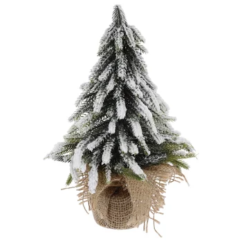 Medžio Christmasdesktop Medžių Šalis Minidecor Neklijuotinė Snowartificial Papuošalai Stalo Pušies Scena Ornamentu Prekių Puošmena