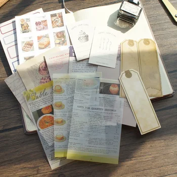 Sumaišykite Medžiaga Popierius 30pcs Cookbook Laikraščio Dizaino Popieriaus Kortelės Kūrybinės Amatų Popieriaus Fone Scrapbooking Dovana Naudoti