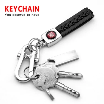 Automobilių Odos Pynimo Stilius Keychain Metalo paketų prižiūrėtojų raktinę Klavišą Grandinės Žiedas, Skirtas 