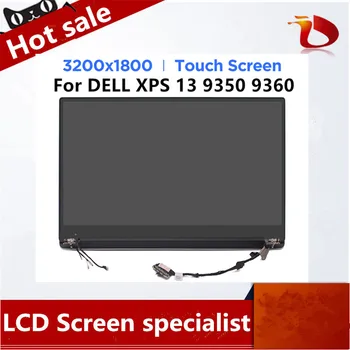 Originalus 13.3 LCD Jutiklinis Ekranas skaitmeninis keitiklis Pilnas komplektas skirtas Dell XPS 13 9343 9350 9360 P54G WT5X0 N6CH2 HP2YT 3200x1800
