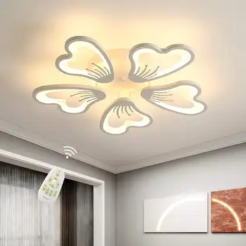 LED Lubų Šviesos Šiuolaikinės Pritemdomi 60W Kūrybos Žiedlapis Formos Dizainas Lubų Lempa Kambarį Restoranas Kambario, Prieškambario