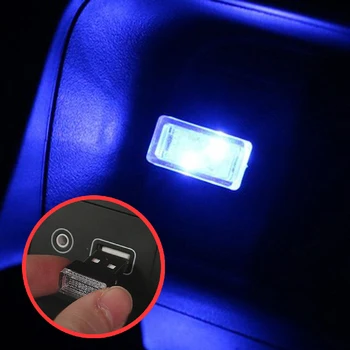 1pcs Automobilių Stiliaus USB Atmosfera LED Šviesos Automobilių Reikmenys Chevrolet Cruze TRAX Aveo Lova Plaukti EPICA Captiva Malibu Volt Cama