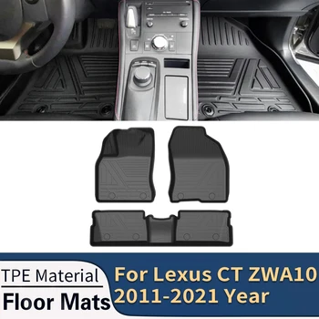 Už Lexus CT ZWA10 2011-2021 Auto Automobilių Kilimėliai All-Weather TPE Kojų Kilimėliai Bekvapis Padas atsparus Vandeniui Dėklas Motina Interjero Priedai