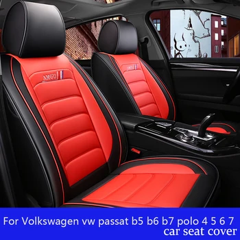 Automobilių Sėdynės Padengti Volkswagen vw passat b5 b6 b7 polo 4 5 6 7 golfo tiguan jetta touareg priedai auto (priekinė+galinė dalis)