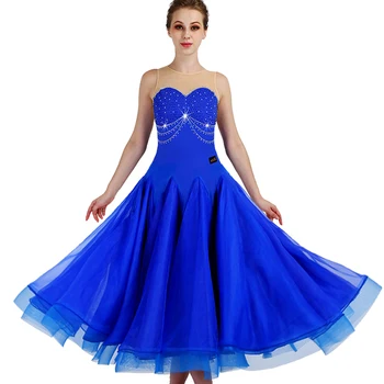 sportinių šokių konkursas suknelės standartinių šokių suknelė moterims valsas standartinių šokių suknelės royal blue q094
