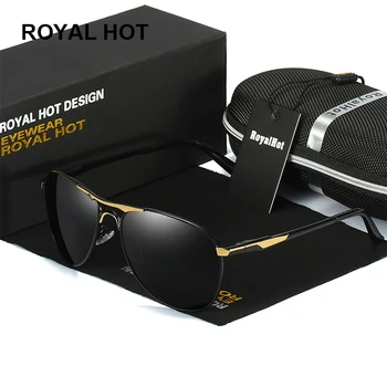Royal karšto derliaus kietas metalų lydinio, Poliarizuoti uv400 akiniai nuo saulės sporto vairavimo akiniai, akiniai