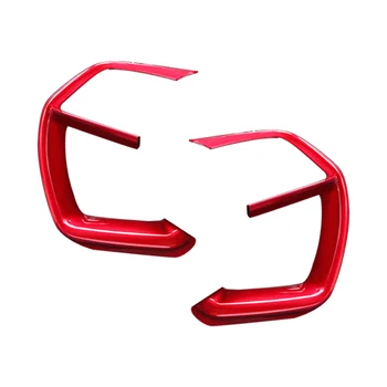 1 Pora Raudona ABS Automobilių Priekiniai Vairas Mygtukas Rėmo Apdaila Padengti Apdailos, atsparus Vandeniui Lengva Valyti Tinka Hyundai Elantra 2022