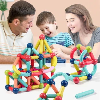 18-172Pcs Didelis Dydis Magnetinė Stick Blokai Žaidimas Magnetai Vaikams Rinkinys Vaikams Magnetai Vaikams Magnetinis Žaislas Plytos
