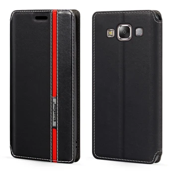 Samsung Galaxy E5 Atveju, Spalvotų Mados Magnetinio Uždarymo Odos Flip Case Cover su Kortelės Turėtojo 5.0 colių