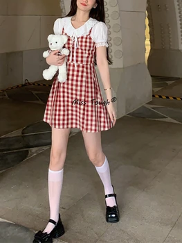 Vasaros Pledas Kawaii Suknelė Moterims Kratinys Japanese Lolita Šalis Mini Suknelė Moterų Sexy Atsitiktinis Korėjos Mados Saldus Suknelė 2022