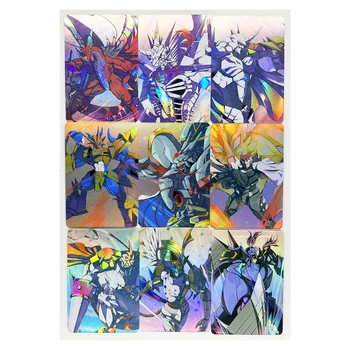 9pcs/set Digimon Skaitmeninis Monstras Omegamon Multi-tipo Žaislai Pomėgiai, Hobis Kolekcionuojamų Žaidimas Kolekcija Anime Korteles