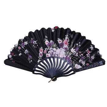 Gėlių Gerbėjų Senovinių Nėrinių Kinų Stiliaus Šokis Vestuvių vertus, ventiliatorius Šalis Suknelė Priedai Lankstymo Vasarą Nusprendė Gėlė Ventiliatorius abanico Naujas
