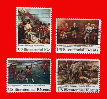 4Pcs/Set Jungtinių valstijų Pašto Ženklų 200th-Ąsias Nepriklausomybės Karą, Naudojami Rašyti, Pažymėtos Pašto Ženklų Kolekcionavimas