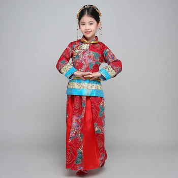 Kinijos Liaudies Kostiumas Hanfu Kostiumas Tang Dinastijos Nacionalinių Pasakų Suknelė Vaikų Senovės Derliaus Xiuhe, Nuotaka, Vestuvinė Suknelė