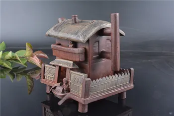 Unikalus rytų Senas QingDyansty Kinijos Amatų YiXing Zisha Arbatinukas, Salono formos,su marku,Nemokamas pristatymas