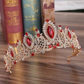 2022 Naujų Aukso Nuotaka Crown Princess Galvos Apdangalai Gimtadienio Kalnų Krištolas Lankelis Vestuvių Plaukų Papuošalai, Vestuviniai Rožančiai Derliaus Headpieces