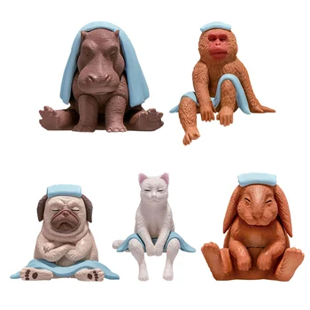 Bandai Gyvūnų Duomenys Hippo Beždžionė Buldogas Triušis Sauna Serijos Gyvūnų Gashapon Kapsulė Žaislų Kolekcijos Papuošalai Modelis Žaislą Dovanų