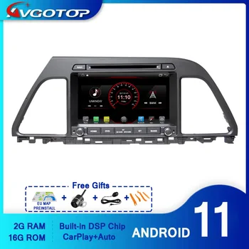 AVGOTOP Android 11 WINCE Bluetooth GPS, Automobilių Radijo DVD Grotuvas HYUNDAI SONATA 2015 2013 2G 16G MP3 MP4 Transporto priemonės Daugiaformačių