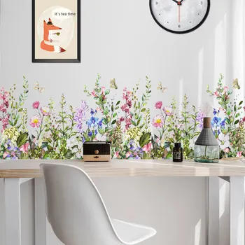 augalai ir gėlės kūrybos ciklą kelis koliažas kambarį fono sienos dekoratyvinės sienų lipdukai didmeninės