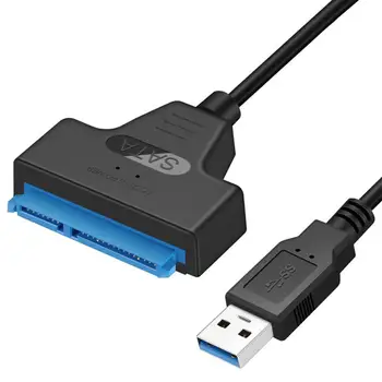 USB 3.0 SATA 3 Kabelis Sata į USB Adapteris, Iki 6 Gb / s Paramos 2.5 Colio Išorinis SSD HDD Kietąjį Diską 22 Pin Sata III Kabelis
