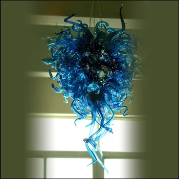 Custom Dekoratyvinis Kabo LED Mėlynos spalvos Murano, Pūstinis Stiklas Šiuolaikinės Liustra, Šviestuvai, Namų Dekoro