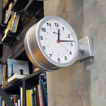 Didelis Sieninis Laikrodis Modernus Dizainas, Metalinis Dvipusis Sieniniai Laikrodžiai, Namų Dekoro Kūrybos Prabangūs Laikrodžiai Kambarį Apdaila Dovana