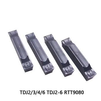 10VNT CNC Ašmenys TDJ TDJ2 TT9080 TDJ2-6R TDJ3 TDJ4 TDJ6 100% Originalus Karbido Įdėklai Pjovimo Staklės Tekinimo Įrankiai, Pjovimo Plokštelės