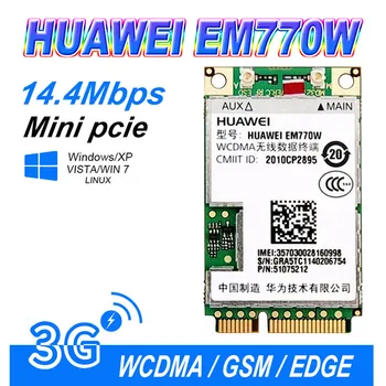 Atrakinta EM770W MINI PCIE 3G WWAN judriojo plačiajuosčio ryšio HSPA Modulis HUAWEI EM770w 3g KORTELE