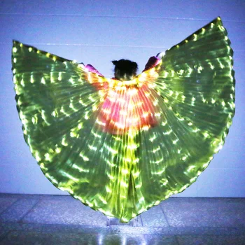 Spalvinga Pilvo Šokis su sparnais LEDlight ISIS Sparnus ColorfulStage Veiklos Rekvizitai Sparnus Rekvizitas, Suaugusiems, Vaikams, Aksesuarai, Lazdos NoWith
