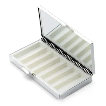 Didmeninė 200pcs Tuščią Stačiakampį Tablečių Dėžutės Metalo Tabletes Konteinerių 7 Tinklai Mini Nešiojamieji Kelionės Atveju